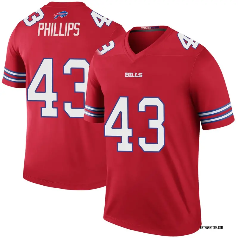Men's Del'Shawn Phillips Buffalo Bills Color Rush Jersey - Red Legend