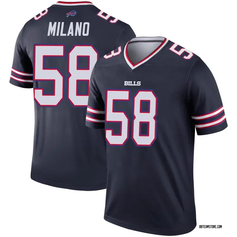 Men's Matt Milano Buffalo Bills Inverted Jersey - Navy Legend