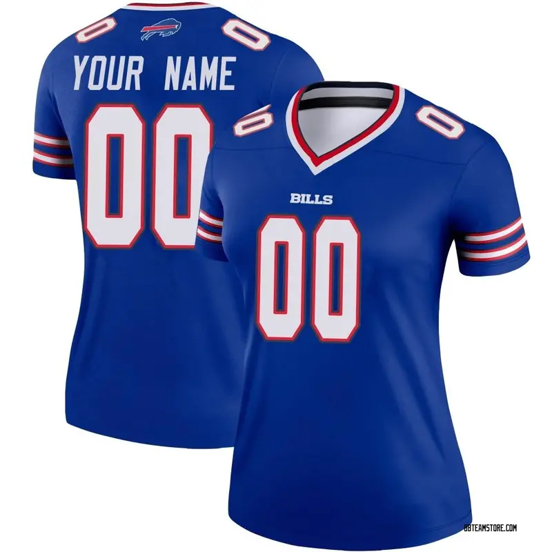 Women's Custom Buffalo Bills Jersey Royal Legend