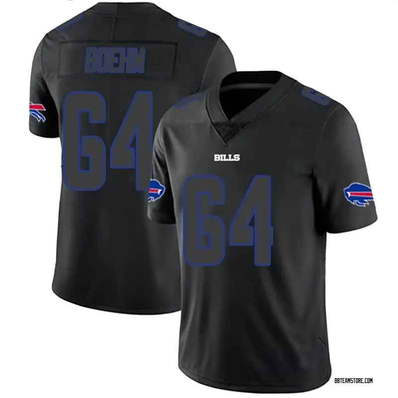 Youth Evan Boehm Buffalo Bills Jersey - Black Impact Limited