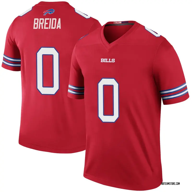 Youth Matt Breida Buffalo Bills Color Rush Jersey Red Legend