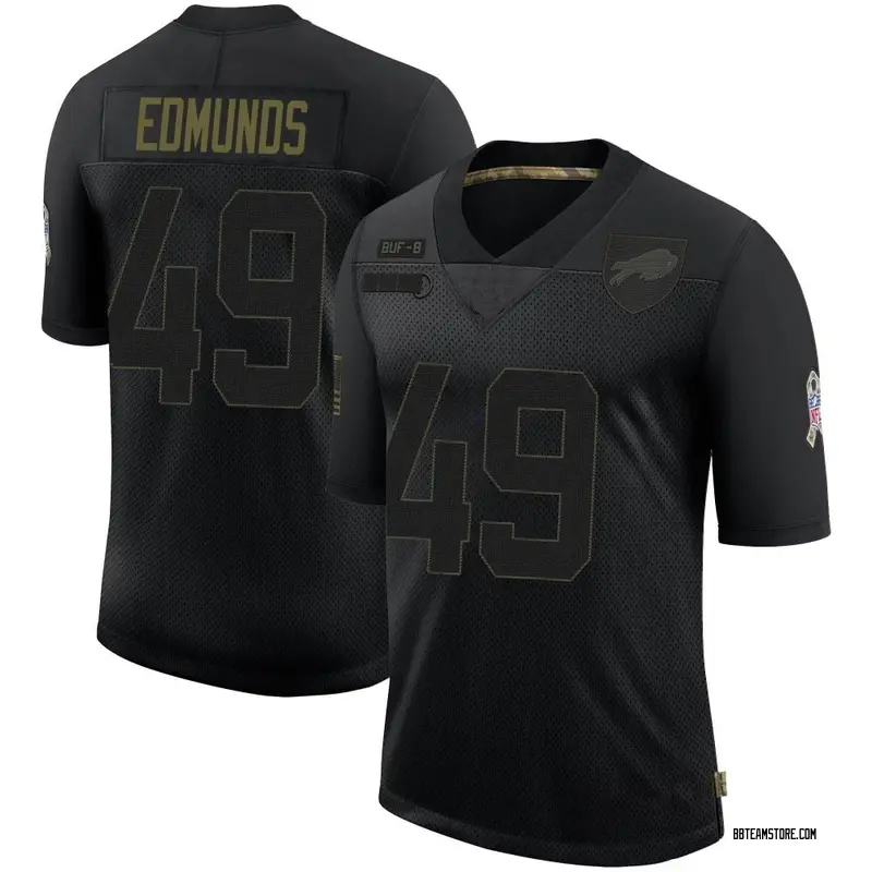 Youth Tremaine Edmunds Buffalo Bills 2020 Salute To Service Jersey - Black Limited